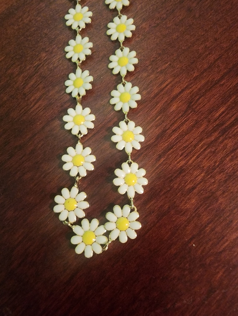 White and Yellow Daisy Necklace - Women Jewelry